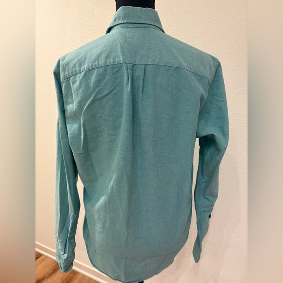 J. Crew Slim Flex Shirt in Rugby Green White - Size S / 14-14.5 - Picture 3 of 6